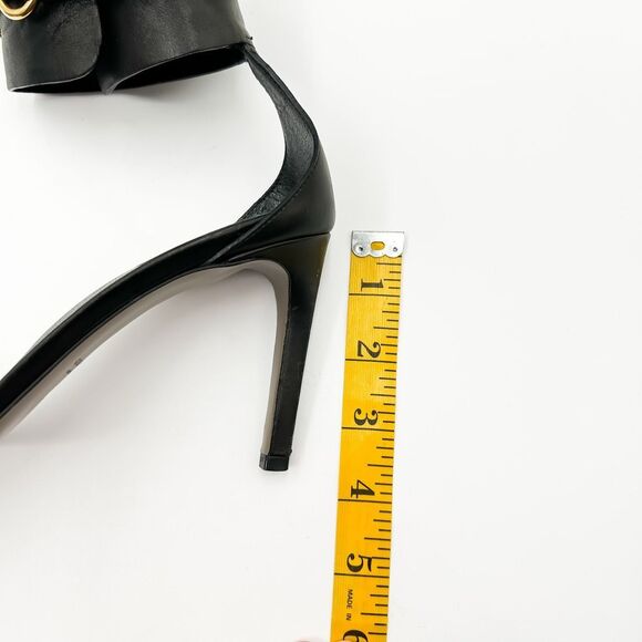 Gucci Heels Horsebit Black Leather Ursula Sandals 38, 8 - Picture 9 of 14